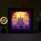 Halloween 3 Square – Paper Cut Light Box File - Cricut File - 20x20cm - LightBoxGoodMan - LightboxGoodman