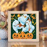 Halloween Ghost – Paper Cut Light Box File - Cricut File - 20x20cm - LightBoxGoodMan