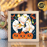 Halloween Ghost – Paper Cut Light Box File - Cricut File - 20x20cm - LightBoxGoodMan - LightboxGoodman