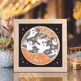 Halloween Hey Boo – Paper Cut Light Box File - Cricut File - 20x20cm - LightBoxGoodMan - LightboxGoodman