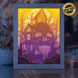 Halloween House – Paper Cut Light Box File - Cricut File - 20x26cm - LightBoxGoodMan - LightboxGoodman