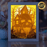 Halloween House – Paper Cut Light Box File - Cricut File - 20x26cm - LightBoxGoodMan - LightboxGoodman