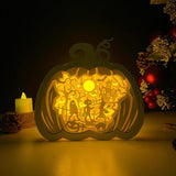 Halloween - Paper Cut PumpKin Light Box File - Cricut File - 16.6x17.5 cm - LightBoxGoodMan - LightboxGoodman