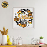 Halloween Wreath - Paper 3D Layered File - Cricut File - LightBoxGoodMan - LightboxGoodman