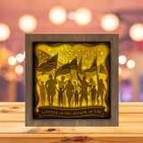 Happy 4th Of July 2 - Paper Cutting Light Box - LightBoxGoodman - LightboxGoodman