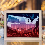 Happy 4th Of July 3 – Paper Cut Light Box File - Cricut File - 8x10 inches - LightBoxGoodMan - LightboxGoodman