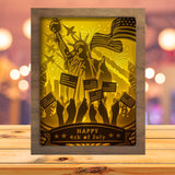 Happy 4th Of July - Paper Cutting Light Box - LightBoxGoodman