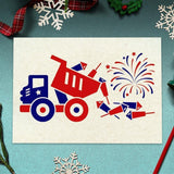 Happy 4th Of July Truck - Cricut File - Svg, Png, Dxf, Eps - LightBoxGoodMan - LightboxGoodman