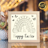 Happy Easter 1 – Paper Cut Light Box File - Cricut File - 8x8 Inches - LightBoxGoodMan - LightboxGoodman