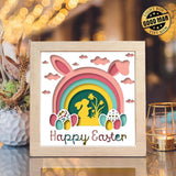 Happy Easter 3 – Paper Cut Light Box File - Cricut File - 8x8 Inches - LightBoxGoodMan - LightboxGoodman