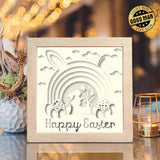 Happy Easter 3 – Paper Cut Light Box File - Cricut File - 8x8 Inches - LightBoxGoodMan - LightboxGoodman