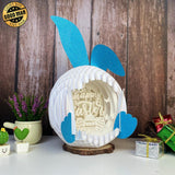 Happy Easter - Easter Bunny 3D Pop-up File - Cricut File - 12.6x7.5" - LightBoxGoodMan - LightboxGoodman