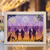 Happy New Year 1 - Paper Cut Light Box File - Cricut File - 8x10 inches - LightBoxGoodMan - LightboxGoodman