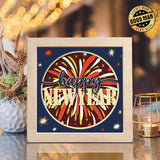 Happy New Year Firework – Paper Cut Light Box File - Cricut File - 8x8 inches - LightBoxGoodMan - LightboxGoodman