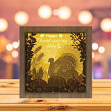 Happy Thanksgiving Day - Paper Cutting Light Box - LightBoxGoodman