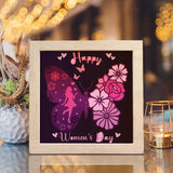 Happy Women's Day 4 – Paper Cut Light Box File - Cricut File - 8x8 inches - LightBoxGoodMan