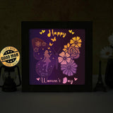 Happy Women's Day 4 – Paper Cut Light Box File - Cricut File - 8x8 inches - LightBoxGoodMan - LightboxGoodman