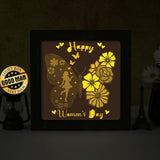 Happy Women's Day 4 – Paper Cut Light Box File - Cricut File - 8x8 inches - LightBoxGoodMan - LightboxGoodman