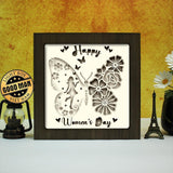 Happy Women's Day 4 – Paper Cut Light Box File - Cricut File - 8x8 inches - LightBoxGoodMan - LightboxGoodman