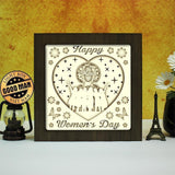 Happy Women's Day - Paper Cut Light Box File - Cricut File - 8x8 inches - LightBoxGoodMan - LightboxGoodman