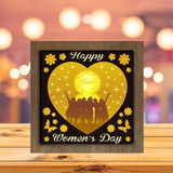 Happy Women's Day - Paper Cutting Light Box - LightBoxGoodman