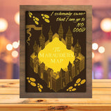 Harry Potter Marauders Map - Paper Cutting Light Box - LightBoxGoodman - LightboxGoodman