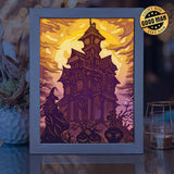 Haunted Castle 2 – Paper Cut Light Box File - Cricut File - 20x26cm - LightBoxGoodMan - LightboxGoodman