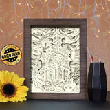 Haunted Castle 2 - Paper Cutting Light Box - LightBoxGoodman - LightboxGoodman