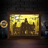 Haunted Castle – Paper Cut Light Box File - Cricut File - 20x26cm - LightBoxGoodMan - LightboxGoodman