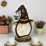 Haunted House - Paper Cut Witch Hat Light Box File - Cricut File - 18x23 cm - LightBoxGoodMan - LightboxGoodman