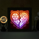 Heart Gear 1 – Paper Cut Light Box File - Cricut File - 8x8 Inches - LightBoxGoodMan - LightboxGoodman