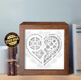 Heart Gear 1 – Paper Cut Light Box File - Cricut File - 8x8 Inches - LightBoxGoodMan - LightboxGoodman