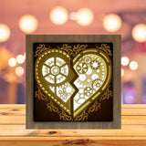 Heart Gear 1 - Paper Cutting Light Box - LightBoxGoodman - LightboxGoodman