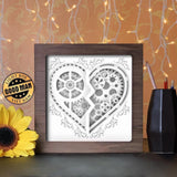 Heart Gear 1 - Paper Cutting Light Box - LightBoxGoodman - LightboxGoodman