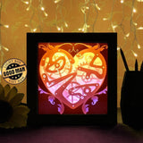 Heart Gear 2 - Paper Cutting Light Box - LightBoxGoodman - LightboxGoodman