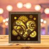 Heart Gear 4 - Paper Cutting Light Box - LightBoxGoodman - LightboxGoodman