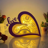 Heart Gear - Love Heart Papercut Lightbox File - 5,6x7,5