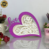 Heart Gear - Love Heart Papercut Lightbox File - 5,6x7,5" - Cricut File - LightBoxGoodMan - LightboxGoodman