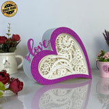 Heart Gear - Love Heart Papercut Lightbox File - 5,6x7,5" - Cricut File - LightBoxGoodMan - LightboxGoodman