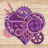 Heart Gear - Paper 3D Layered File - Cricut File - 20x21cm - LightBoxGoodMan - LightboxGoodman