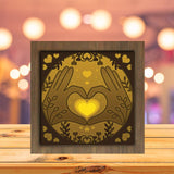 Heart Hands - Paper Cutting Light Box - LightBoxGoodman