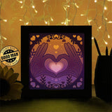 Heart Hands - Paper Cutting Light Box - LightBoxGoodman - LightboxGoodman