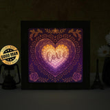 Heart Mandala 2 – Paper Cut Light Box File - Cricut File - 8x8 Inches - LightBoxGoodMan - LightboxGoodman