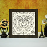 Heart Mandala 2 – Paper Cut Light Box File - Cricut File - 8x8 Inches - LightBoxGoodMan - LightboxGoodman