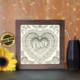 Heart Mandala 2 - Paper Cutting Light Box - LightBoxGoodman - LightboxGoodman