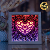 Heart Wreath Mandala – Paper Cut Light Box File - Cricut File - 20x20cm - LightBoxGoodMan - LightboxGoodman