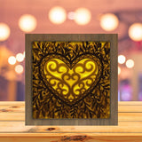 Heart Wreath Mandala - Paper Cutting Light Box - LightBoxGoodman - LightboxGoodman