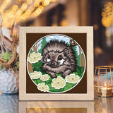 Hedgehog 2 – Paper Cut Light Box File - Cricut File - 8x8 inches - LightBoxGoodMan - LightboxGoodman