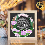 Hedgehog 2 – Paper Cut Light Box File - Cricut File - 8x8 inches - LightBoxGoodMan - LightboxGoodman