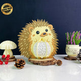 Hedgehog - 3D Hedgehog Lantern File - 7.7x7.9" - Cricut File - LightBoxGoodMan - LightboxGoodman